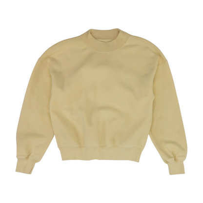 Yellow Solid Sweatshirt Pullover