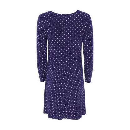 Navy Polka Dot Mini Dress