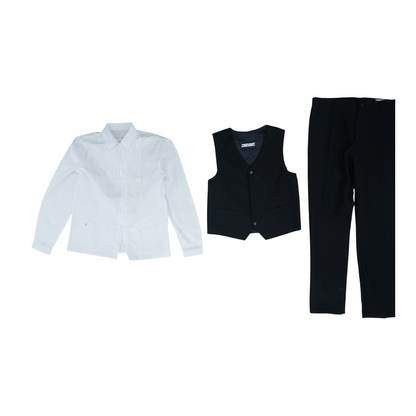Black Solid 3pc Suit