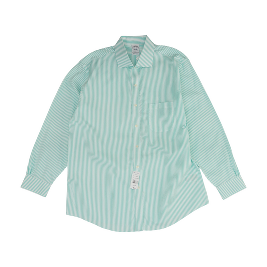 Green Striped Long Sleeve Button Down