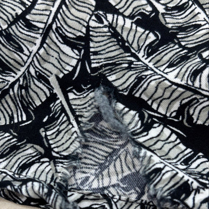 Black Tropical Short Sleeve Button Down