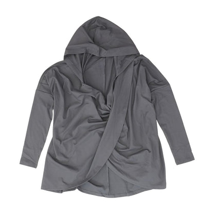 Gray Solid Hoodie