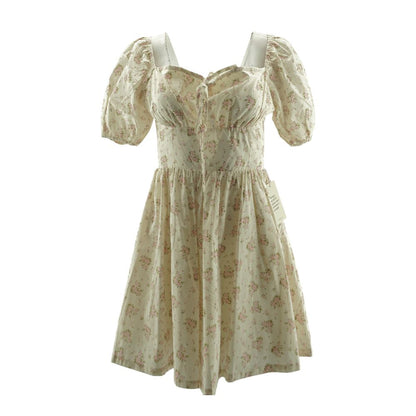 Ivory Floral Mini Dress