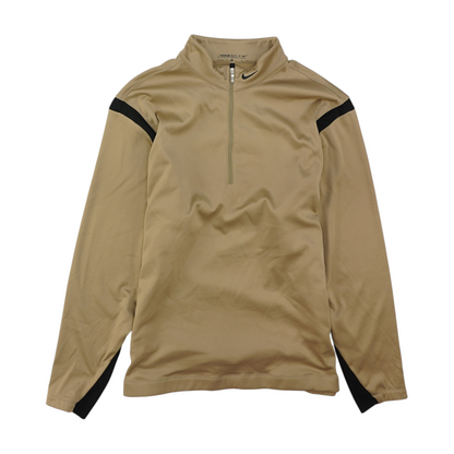 Khaki Solid 1/4 Zip Pullover