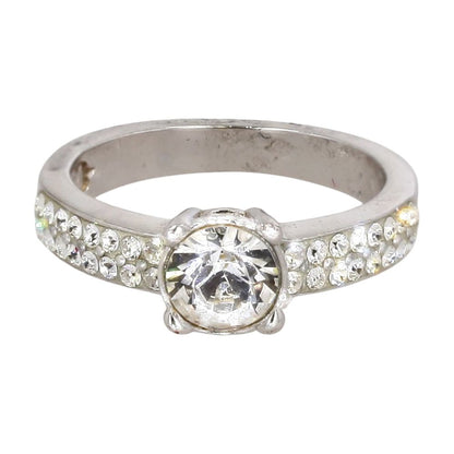 Silver Tone Crystal Band