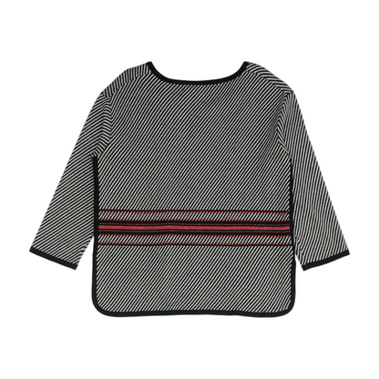 Black Striped Pullover Sweater