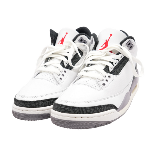 Cement Grey Jordan 3 Retro High-Top Athletic Shoes
