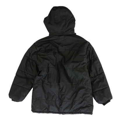 Black Solid Puffer Jacket