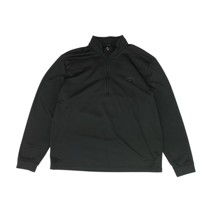 Black Solid 1/4 Zip Pullover