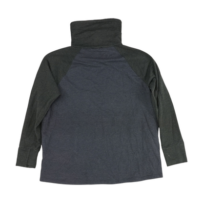 Navy Color Block Hoodie Pullover