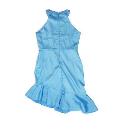 Blue Solid Dress