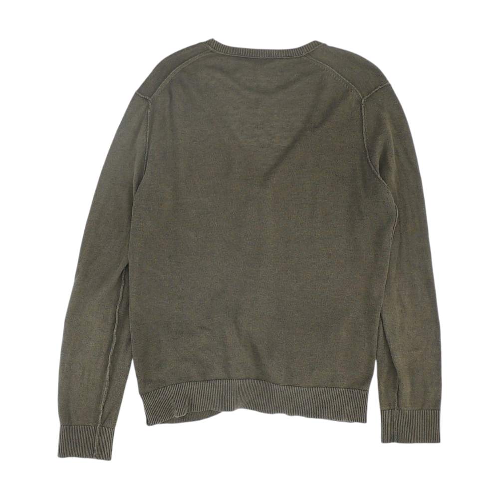 Olive Solid Cardigan Sweater