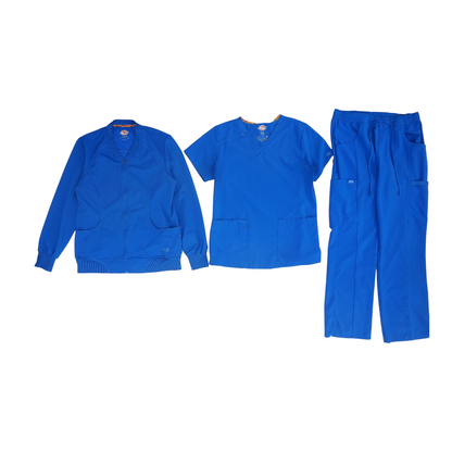 Blue Solid Pant Set