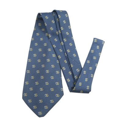 Vintage Navy Print Neck Tie