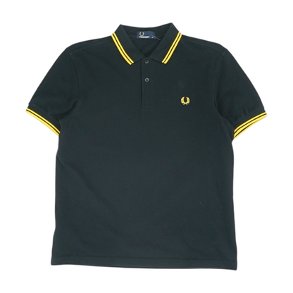 Black Solid Short Sleeve Polo