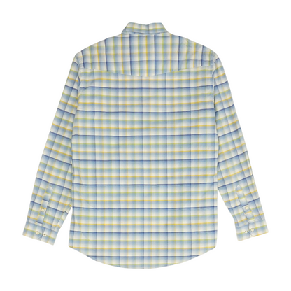 Blue Plaid Long Sleeve Button Down