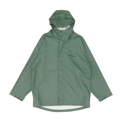Green Solid Rain Jacket