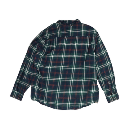 Navy Plaid Flannel Button Down