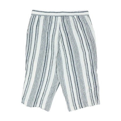 White Striped Chino Capris