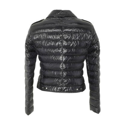 Black Ultralight Down Moto Jacket