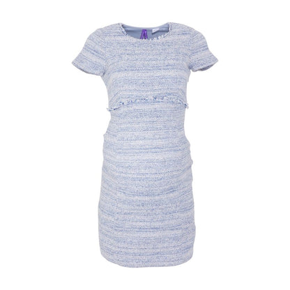 Blue Maternity Graphic Mini Dress