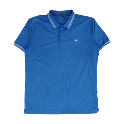 G/Fore Blue Solid Short Sleeve Polo – Image 1