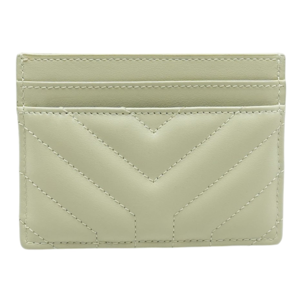 Beige Quilted Card Case
