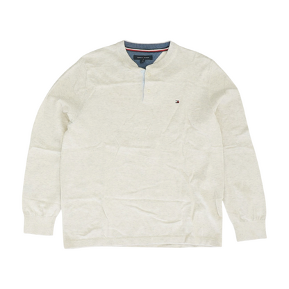 Beige Solid Pullover Sweater
