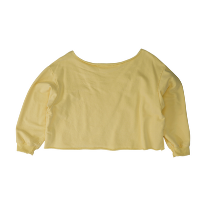 Yellow Solid Sweatshirt Pullover