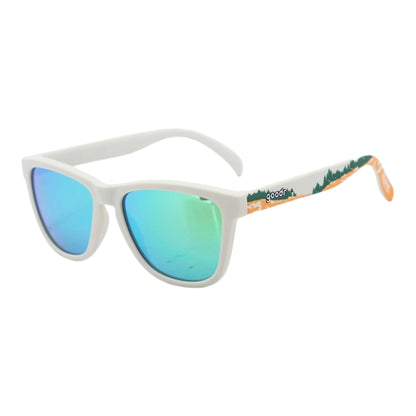 White Acadia Square Sunglasses