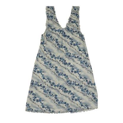 Blue Floral Mini Dress