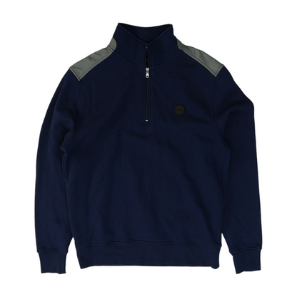 Navy Solid 1/4 Zip Pullover