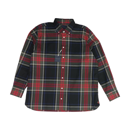 Black Plaid Long Sleeve Button Down