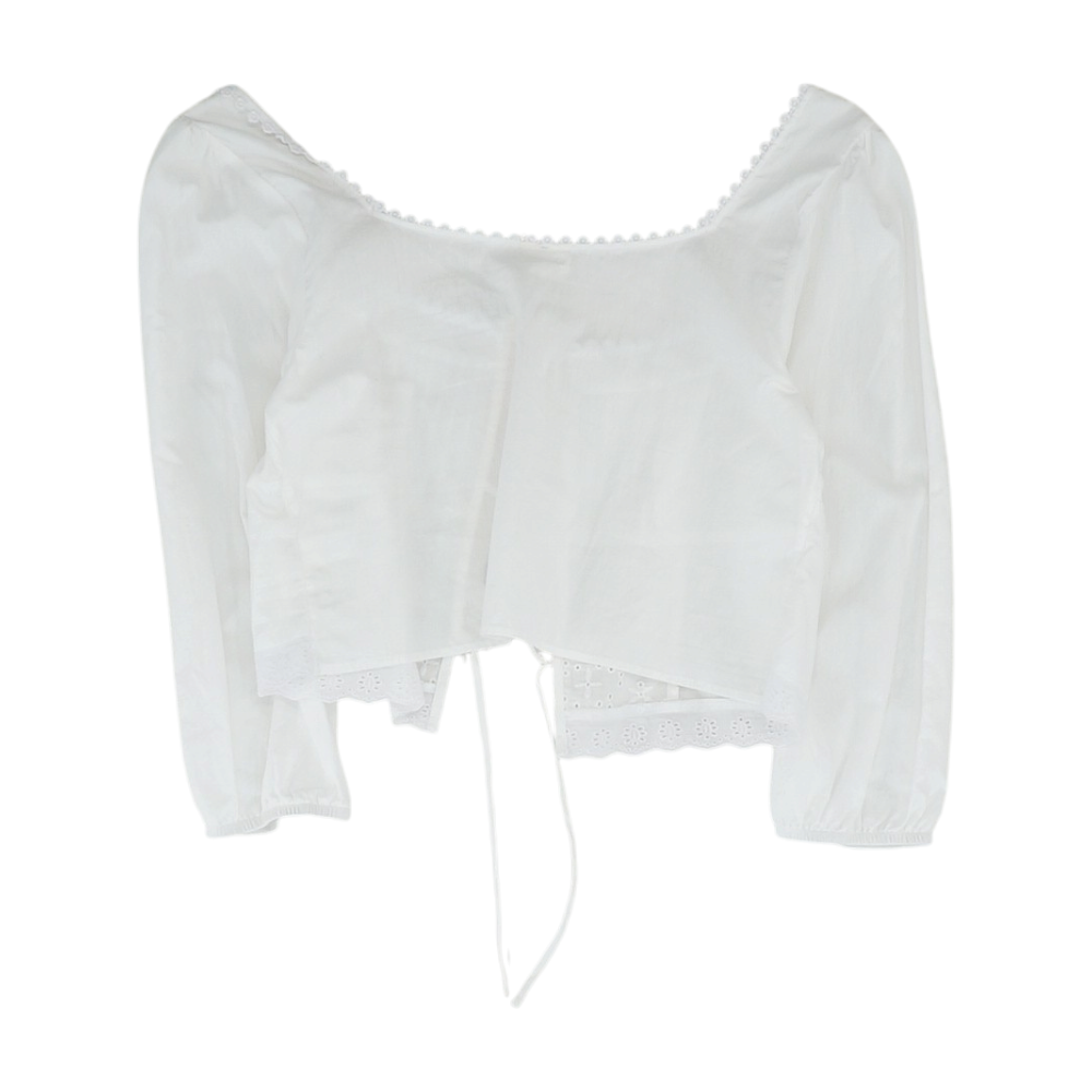 SELFIE White Cropped Blouse – Image 2