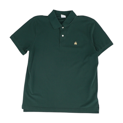 Green Solid Short Sleeve Polo