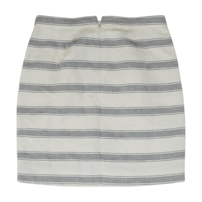 Ivory Striped Mini Skirt