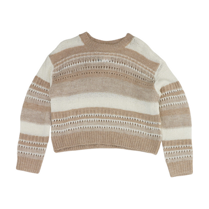 Brown Striped Pullover Sweater