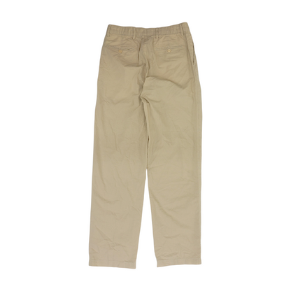 Beige Striped Regular Pants