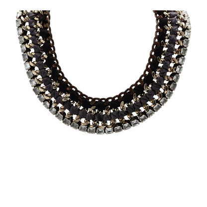 Gold Tone Tempest Bib Collar Necklace