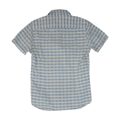 Blue Check Short Sleeve Button Down