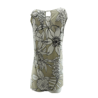 Gray Floral Midi Dress