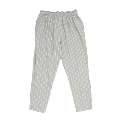 Beige Striped Pants