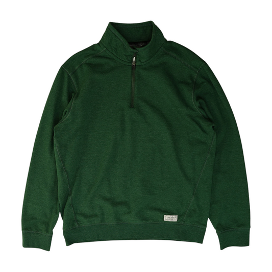 Green Solid 1/4 Zip Pullover