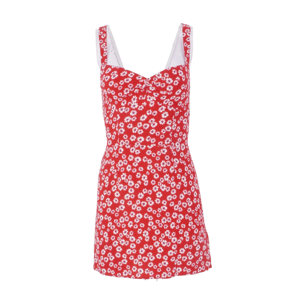 Red Floral Mini Dress