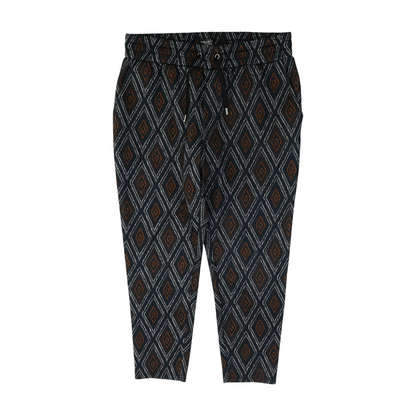 Navy Color Block Regular Pants