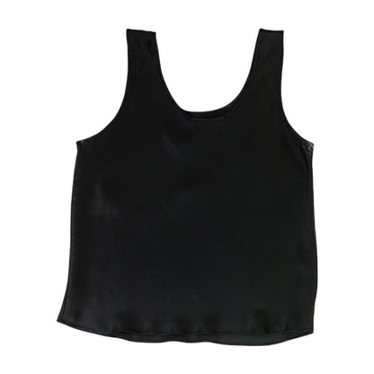 Vintage Black Solid Intimate Sleeveless Top