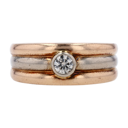 1/4 ctw 14K Two-Tone Gold Diamond Band Ring