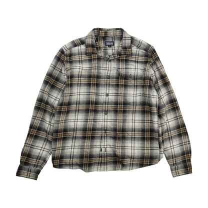 Gray Plaid Flannel Button Down