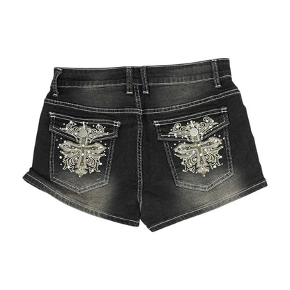 Black Denim Shorts