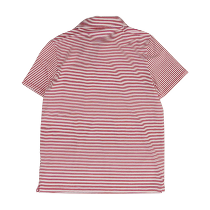 Red Striped Short Sleeve Polo